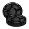 Smarty Had A Party Black Big 6Partition Round Disposable Plastic Trays 24 Trays, 24PK 2669-B-CASE - alternate 2
